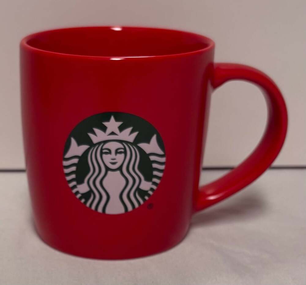 Starbucks Red Ceramic Coffee Mug with Classic Siren Logo